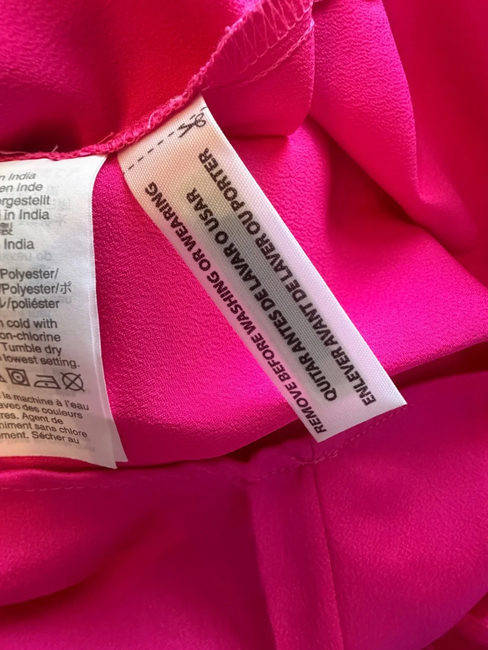 J. Crew Hot Pink Ruffle-Trim High Neck Blouse